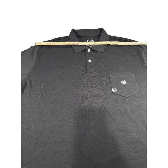 Chaps Mens Black Cotton Polo Shirt XXL Classic Fit - Picture 7 of 11